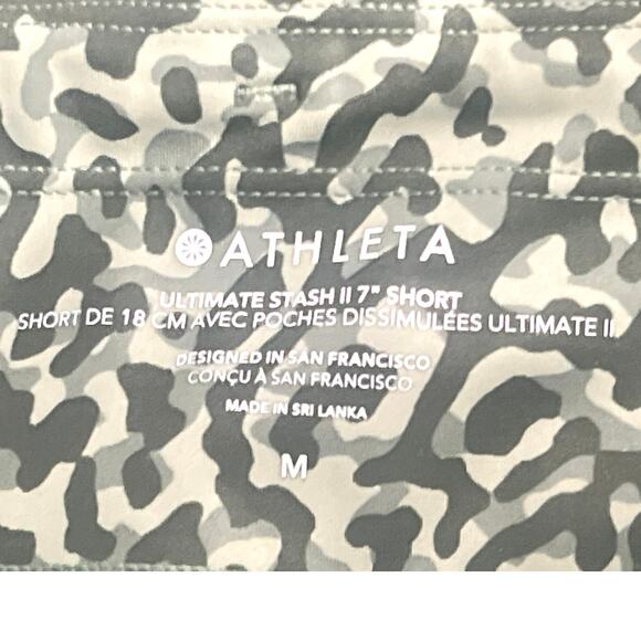EUC - Athleta Ultimate Stash II 7” Camo Athletic Shorts - Size Medium - Picture 6 of 6